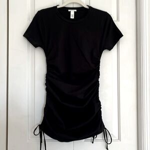 Full Tilt Black Cinch Side Bodycon Dress